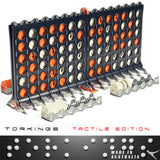 Super-Tactile Connect 4 in A Row - Double Deluxe Edition for Blind and Vision Impaired - Connect with friends and family in style! Self sorting, modular, new team-play & more ! The perfect premium gift.
