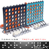 Super-Tactile Connect 4 in A Row - Double Deluxe Edition for Blind and Vision Impaired - Connect with friends and family in style! Self sorting, modular, new team-play & more ! The perfect premium gift.