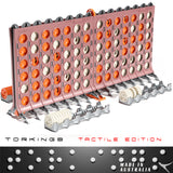 Super-Tactile Connect 4 in A Row - Double Deluxe Edition for Blind and Vision Impaired - Connect with friends and family in style! Self sorting, modular, new team-play & more ! The perfect premium gift.