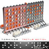 Super-Tactile Connect 4 in A Row - Double Deluxe Edition for Blind and Vision Impaired - Connect with friends and family in style! Self sorting, modular, new team-play & more ! The perfect premium gift.