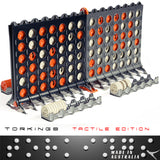 Super-Tactile Connect 4 in A Row - Double Deluxe Edition for Blind and Vision Impaired - Connect with friends and family in style! Self sorting, modular, new team-play & more ! The perfect premium gift.